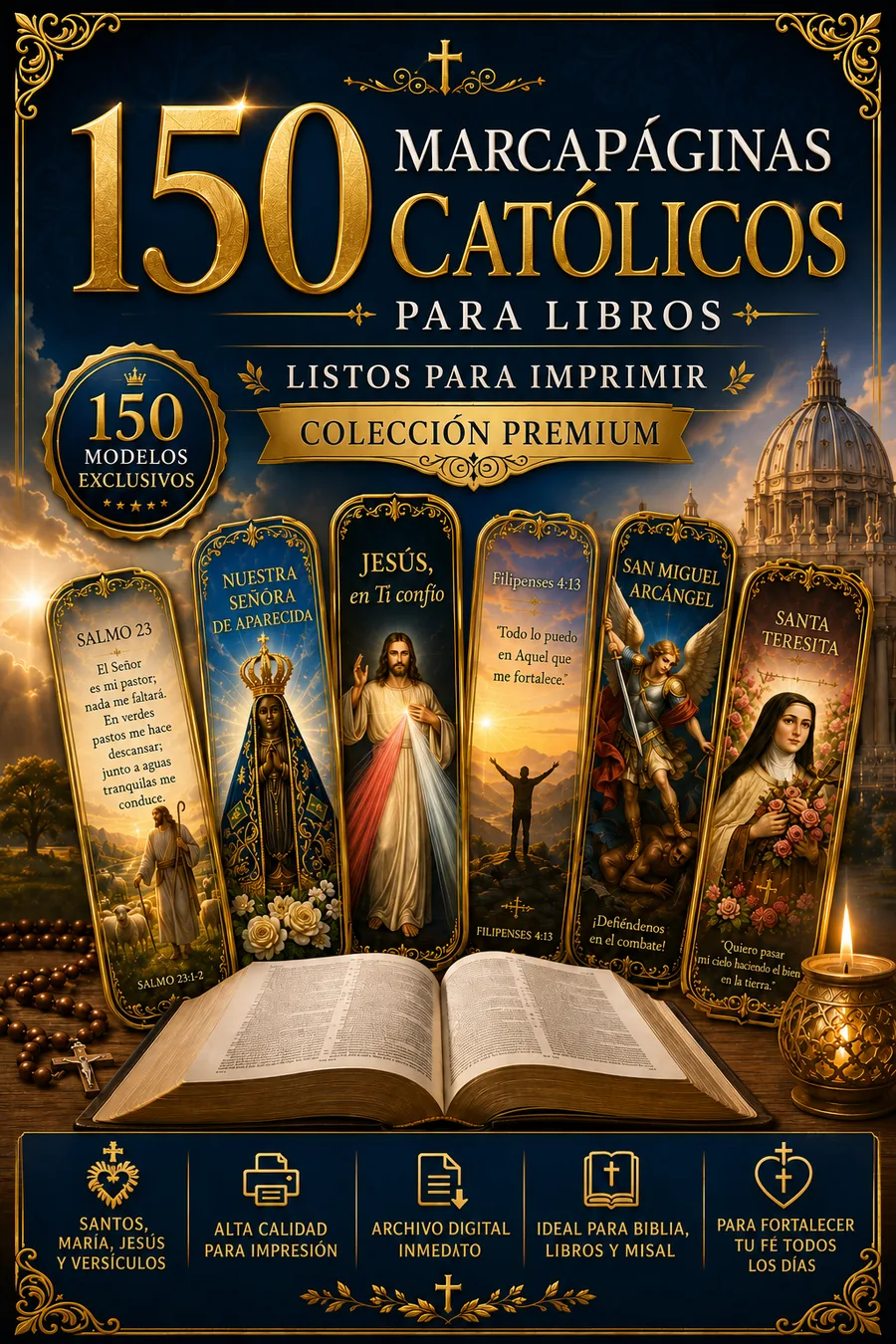 150 Marcapáginas Católicos - Plan Básico